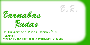 barnabas rudas business card
